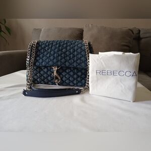 Rebecca Minkoff Blue Quilted Chain Shoulder Bag